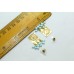 925 Sterling Silver gold rhodhium blue multi Enamel Pendant Earring Bead chain